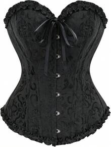 Corset Tops For Women, Bustier Shapewear Lingerie, Lace Waist Push Up Bodysuit - Màu xanh lam - Xem 8