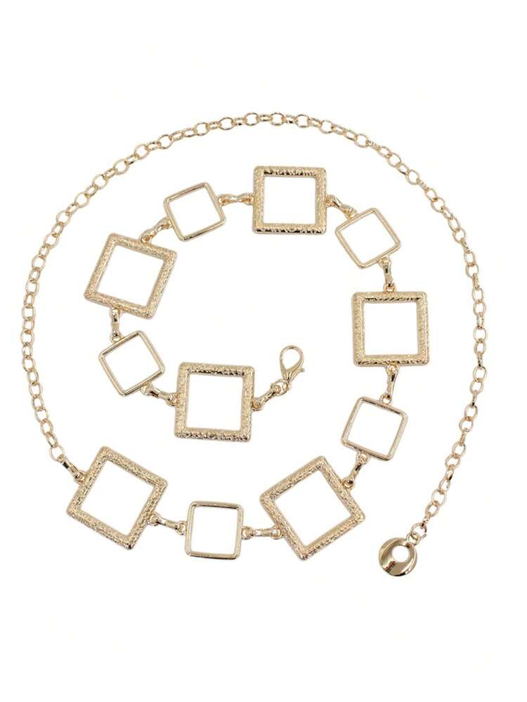 水鑽腰鍊金色金屬腰帶分層身體鏈水晶肚皮鏈派對首飾女士和女孩 - 腰鏈 - 查看 10