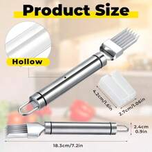 Stainless Steel Green Onion Knife Green Onion Cutter Slicer Scallion Cutter Shred Knife Blade Slice Cutlery Vegetable Slicer Shredder Kitchen Tool For Home Restaurant Hotel - Silver - View 4