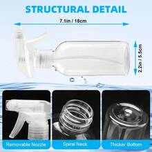 Spray Bottle Multifunctional Reusable Watering Can Can Be Used For Cleaning, Gardening, Hair Salon, Beauty, Bathroom Cleaning, Dispensing Bottle, Clear Color, 250ml Spray Bottle - 無色 - 查看 6