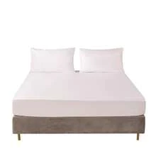 Protector de colchón impermeable, cubrecolchón transpirable y silencioso, funda de colchón de jersey suave, sábana ajustable completamente - Blanco - Ver 9