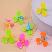 Bague moulinet pour enfants, bagues en plastique de dessin animé mignon de princesse, jouet de bijoux pour filles
