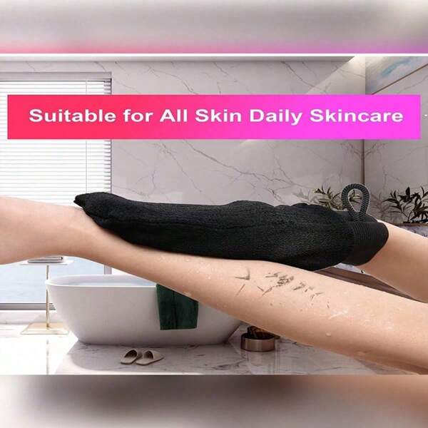1 pièce/2 pièces/3 pièces Gants de bain exfoliants, nettoyage en profondeur, grattoir exfoliant, grattoir corporel en fibre, gants de douche exfoliants pour éliminer la peau morte et la saleté, serviettes de bain, doux pour la peau, gants de spa revitalisant, cadeaux pour Noël, Halloween