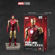 漫威钢铁侠系列 4 英寸 MK43 艺术雕像模型摆件可动人偶，手工制作，可作为礼物 - MK43 - 查看 5
