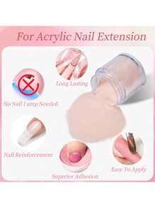 6色亚克力粉套装，裸色、粉色、白色高光泽亚克力粉套装，美甲DIY艺术设计，6色亚克力美甲3D雕塑法式美甲延长及美甲雕刻，专业聚合物3D亚克力美甲套装，赠送亚克力按压式美甲贴片 - 彩色 - 查看 7