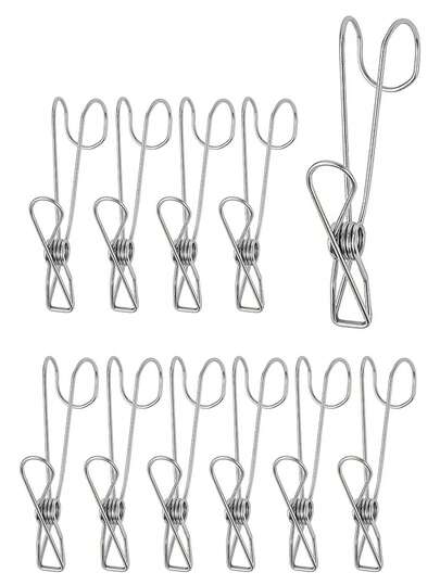 耐用衣夹，小尺寸防风铁夹，用于悬挂衣服、毯子、袜子、食物