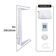 1 Piece Of Window Sealing Cloth(New Upgrade Adds Cuffs, Better Sealing), Portable Air Conditioner And Dryer Cloth Accessories, One Or Two Pipes Universal Window Sealing Strip, 3 Meters, Suitable For Mobile Air Conditioning Device,Add 5.6m And 6m. - Multicolor - View 8
