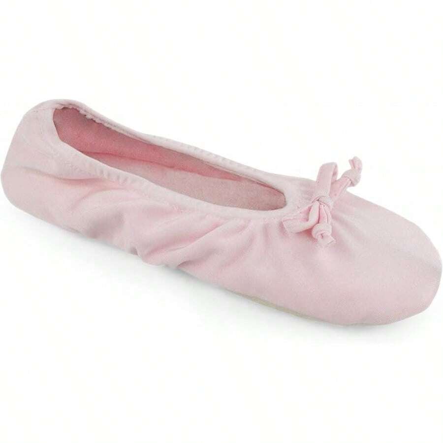 Women's Stretch Satin Ballet Slippers For Christmas - Pink - View 1