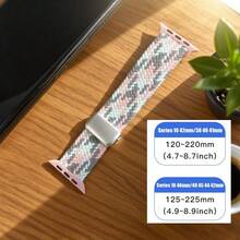 Elegant Braided Nylon Watch Band With Magnetic Buckle For Apple Watch Series 10 46mm 42mm 9 8 7 45mm 41mm Se 6 5 4 44mm 40mm Band 3 42mm 38mm Strap - S10-42 41 40 38mm - View 3