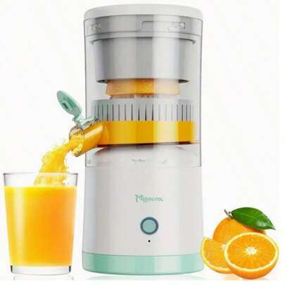 1 Portable Compact Electric Citrus Juicer At The Touch Of A Button - Portable Orange, Lemon, Fruit Blender Cup, Easy To Make Vegetable Juices, Fresh Juices, Milkshake Smoothies, Portable Design, Dual-Purpose For Parties And Travel