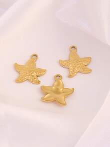 3pcs Stainless Steel Starfish Pendant Findings 18K Gold Plated Ocean Starfish Charms For DIY Jewelry Making Supplies Accessories - Pendants - View 17
