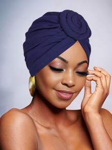 Awegeo 女士纯色头巾，带装饰细节 - 休闲时尚头巾，适合居家和日常佩戴 - 彩色 - 查看 13