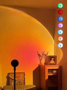 1 件 LED 日落氛围灯 - 营造温馨氛围，非常适合客厅装饰、卧室氛围照明、节日装饰、礼物、节日庆典、情侣约会、锚点背景图像 - USB夕陽燈 - 查看 14