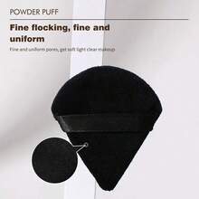 mik&joe 10pcs/Set Powder Puff, 5pcs Large Powder Puffs & 5pcs Mini Powder Puffs, Made Of Ultra Soft Velvet For Contouring, Eyes And Corners, Powder Foundation Mixing Container.