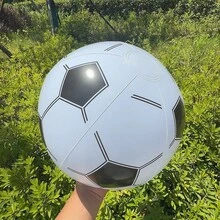 10 piezas/paquete Balones de fútbol inflables de 14.57 pulgadas para deportes acuáticos, balones de fútbol de playa, balones de fútbol para juegos al aire libre, balones de fútbol para decoración de fiestas de playa, ligeros y portátiles, artículos esenciales de playa, accesorios de playa, flotador de piscina - Multicolor - Ver 6