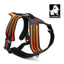 Reflective Heavy-Duty  Harness - XL Size - Highly Visible Orange - Adjustable, Durable Design For Optimal Comfort And Security - Ideal For Outdoor Activities & Work Use
