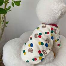 Cartoon Pattern Pet Clothes, Fashionable Polka Dot 4-Leg, Cute Design
