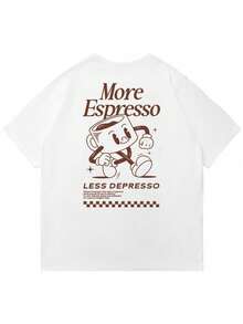 Herren süßes T-Shirt mit Buchstaben-Muster, geeignet für den Sommer, modisch führend