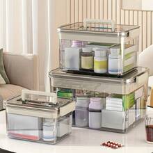 Senmeo 1PCS Multi-Layer Waterproof Medicine Box! Portable Emergency Organizer With Snap Closure - Durable Plastic, Multi-Compartment First Aid Kit, Storage Box For Organization, Suitable For Home/Car/Family - 白色-加大尺寸 - 查看 7