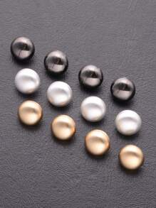 20pcs 10mm Round Sewing Metal Buttons Mushroom Buttons For Clothing Dress Accessories Scrapbooking Garment Decorative DIY Crafts Tool