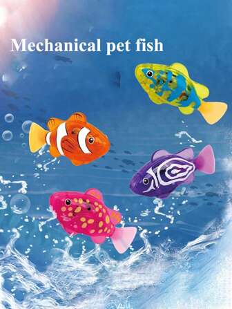 DOLL MEET 1 PC Swimming Pet Fish, Waterproof LED Light Fish, Speeding Up And Slowing Down Sway In Water, For Decor Twist Tail In A Lifelike Manner