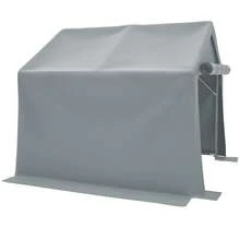 Jaxilyn Cobertizo para herramientas 244x241x217cm, garaje para bicicletas, cobertizo para herramientas, tienda de garaje, tienda de almacenamiento para casa de jardín, cobertizo para bicicletas, tienda de herramientas, garaje de almacenamiento, gris oscuro - Gris oscuro - Ver 7