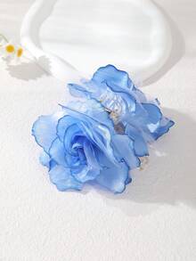 发夹 1 件玫瑰花朵发夹，复古波西米亚休闲美学风格，适合日常休闲发型配饰发饰，学校用品，学院秋季配饰秋冬度假装女士 - 彩色 - 查看 14