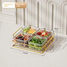 New Minimalist INS Style Luxury Imitation Wood Grain Dry Fruit Plate, Snack Nut Candy Storage Box, Home Living Room Tea Table Fruit Plate, Anniversary Supplies, Holiday Fruit Plate, Office Desk Fruit Plate