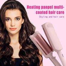 Deep Beach Waver Curling Iron Hair Crimper, Ionic Deep Waver Hair Curler Tool, Beach Waver Curling Wand, Hair Curler And Hot Tools Curling Iron With Ceramic 3 Barrel For Short Hair Women