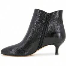 Women's Ankle Boot - Kim tuyến đen - Xem 6