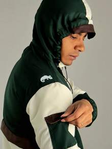 ANORAK URBAN CHAMELEON WINDCUT JACKET HOOD Autumn Spring Oversized Knot Zipper Men's - 綠色的 - 查看 3