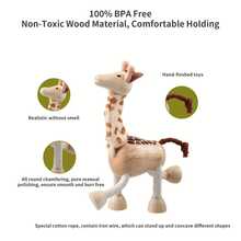 Wooden Simulation Wild Animal Toy Models Wooden Toys Handmade Decorations Birthday Gifts For Boys And Girls - Yellow - View 4
