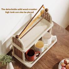 1pc Cup Holder Organizer Rack, Multi-Tier Table-Top Cup, Tea, Coffee Mug Display Stand, Kitchen Vintage Draining Shelf