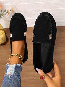 2025 New Arrival Women's Korean Style Loafers, Slip-On Breathable Casual Personalized Shoes