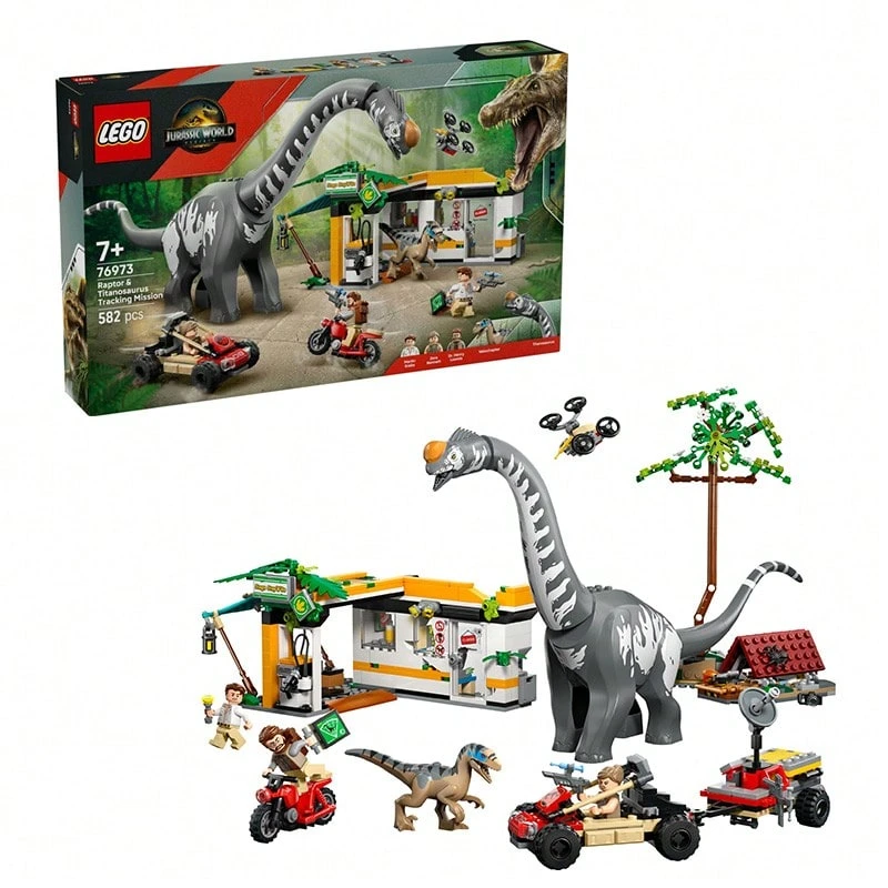 LEGO 乐高侏罗纪世界76973猛禽泰坦龙追踪任务积木玩具儿童节礼物 - 彩色 - 查看 1