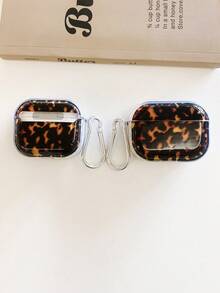 双面黑色豹纹透明耳机盒，动物图案元素耳机盒，透明TPU材质耳机盒，附赠1个耳机盒挂钩。兼容保护套、耳机、Pro（第二代）、3、Pro、1/2、4 - 彩色 - 查看 2