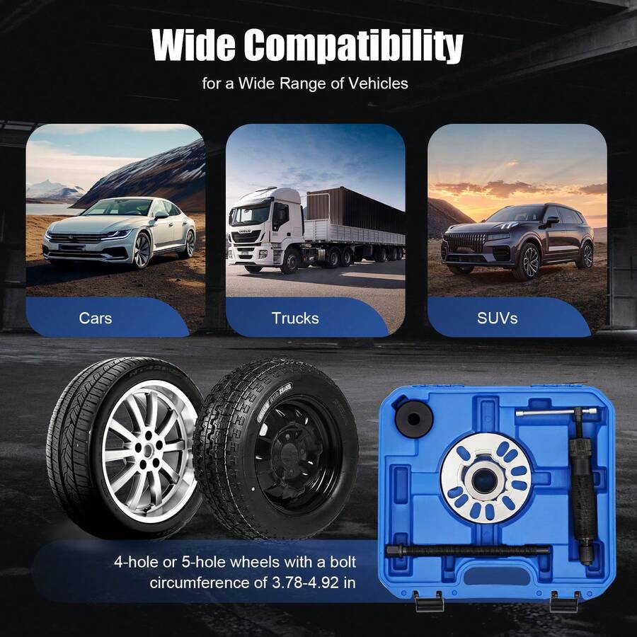 kangten 10T Hydraulic Wheel Removal Tool Set Hub Removal Bearing Installer Tool Kit - Blue - View 1