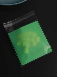 100个10x10厘米绿色圆点自封包装袋，糖果袋礼品袋，清新圆点图案 - 綠色 - 查看 5