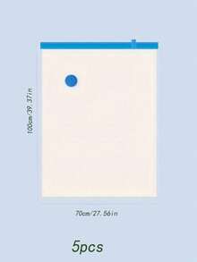 1/2/3/5 pezzi Sacchetti per il sottovuoto salvaspazio con 1 pompa manuale - Riutilizzabili, borse da viaggio in plastica portatili, sacchetti per conservare i vestiti, sacchetti per il sottovuoto in PET, semplici sacchetti per la compressione sottovuoto trasparenti per uso domestico per vestiti, coperte, camicie, organizzatore salvaspazio per casa, dormitorio, armadio, camera da letto, bagno, decorazioni. Sacchetti per la scuola, accessori scolastici, roba scolastica