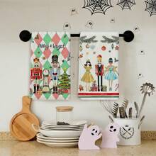 1/1/2 seturi de prosoape de bucătărie în stil Crăciun, cu tematică de spărgător de nuci, cu dimensiunile de 40x60 de centimetri, fabricate din material poliester ultra-moale, imprimate cu șervețele cu tematică de Crăciun și un design de Crăciun fericit. Potrivite pentru mese, restaurante, decorațiuni pentru petreceri și uz zilnic, sunt o alegere ideală pentru decorarea bucătăriei de Crăciun.