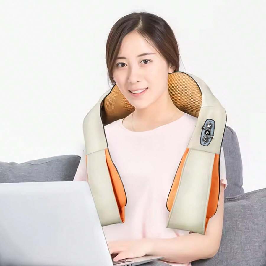 Shiatsu Back Shoulder And Neck Massager, Ideal For Gift Giving, Best Gift For Women, Men, Moms, Dads For Pain Relief - Màu be - Xem 1