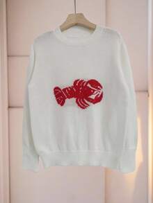 Damen Herbst- und Winterpullover im Jacquard-Muster mit -Muster, Lässig Pullover Herbst - Verschiedenfarbig - Übersicht 5