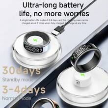 SIMSONLAB 智能戒指，IP68 防水，简约外观，锻炼模式，计步器，玫瑰金，黑色，手机控制，手势滑动视频，长续航，男女通用，礼物，窄戒指