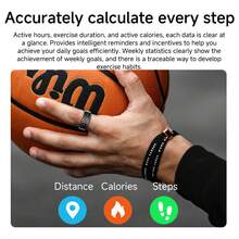 SIMSONLAB 智能戒指，IP68 防水，简约外观，锻炼模式，计步器，玫瑰金，黑色，手机控制，手势滑动视频，长续航，男女通用，礼物，窄戒指