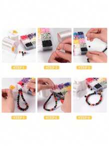 Rope Bracelet Rope Jade Thread Braided Hand Rope Hand Rope Elastic Rope Beaded Line Bracelet String Transparent Elastic Thread Pendant Line Bracelet Braided Rope DIY Handmade Material