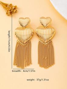 1对时尚粗犷风格透明表面耳环