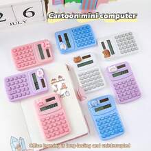 1 Pc Macaron Color Cat Small Portable Calculator, 8-Digit, Highly Attractive And Compact Mini, Student Classroom Mathematics Addition, Subtraction, Multiplication And Division Computer, Accounting Use Scientific Calculator