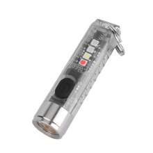 夏季海滩假日 S11 迷你强力 LED 钥匙扣手电筒,战术便携式高亮度笔形手电筒,SST20 LED USB 可充电,IP65 防水,多功能应急照明,内置电池(绿色) - 綠色 - 查看 17