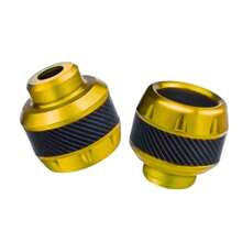 1set 2Pcs Universal Motorcycle Wheel Protection Crash Pad Motorbike Crash Protectors Alloy Motocross Falling Front Fork Slider Cups - Enhanced Motorcycle Fork Protectors - Anti-Collision, Shock Absorbing Cups For Enhanced & Stability.