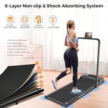 3-In-1 Walking Pad, Suitable For Walking And Jogging, Desktop Treadmill For Home And Office Use, Portable Walking Pad Treadmill, Desktop Treadmill With LED Display, Battery-Free - View 7